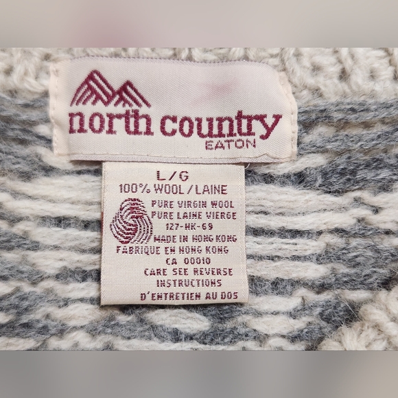 Mens Vintage North Country Eaton Aztec Southwestern Wool Knit Sweater Size Large - Picture 3 of 4